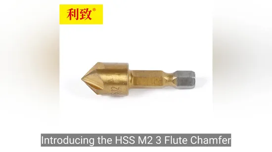 HSS M2 3 Flute Chamfer Drill Bit Tool for Metal Drilling